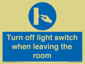 Turn off light switch when leaving the room